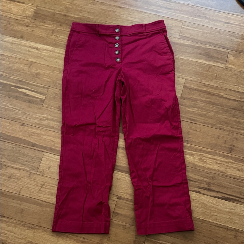 LOFT Red Boot Cut Pants